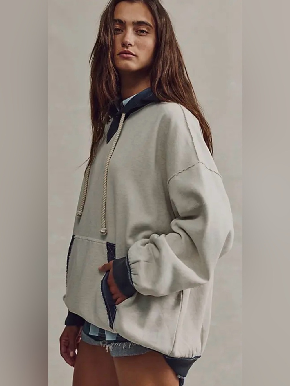 NEW We the Free People Lou Baked Hoodie Small Oversized NWT $168 Retail - Picture 6 of 12